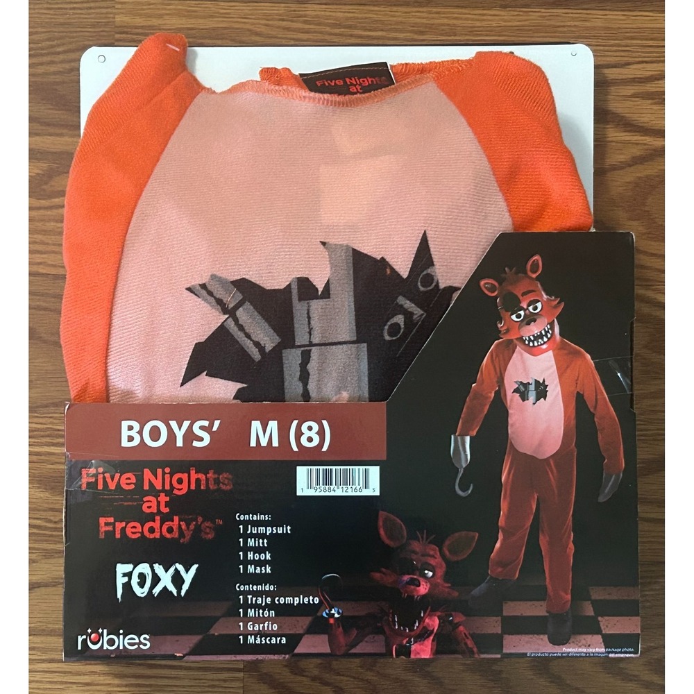Five Nights at Freddy's FOXY Halloween Costume Kids Boys Size M(8) NEW